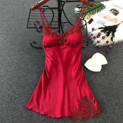 Women's Sexy Lingerie Silk Nightgown Summer Dress Lace Night Dress Sle ADAS CLASSY FASHION Women's Sexy Lingerie Silk Nightgown Summer Dress Lace Night Dress Sle ADAS CLASSY FASHION