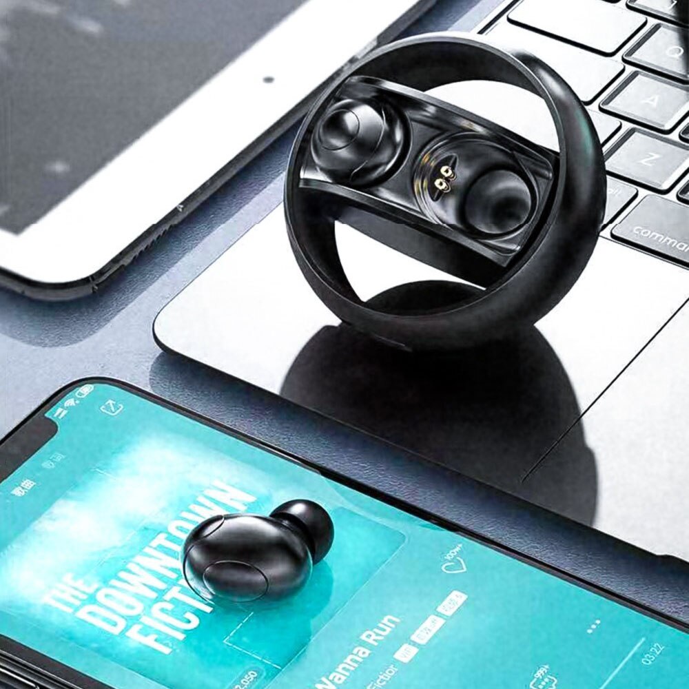 H8 Stereo Sports Wireless Bluetooth Headset TWS 5.0 Binaural Mini In-Ear Rotating Headset