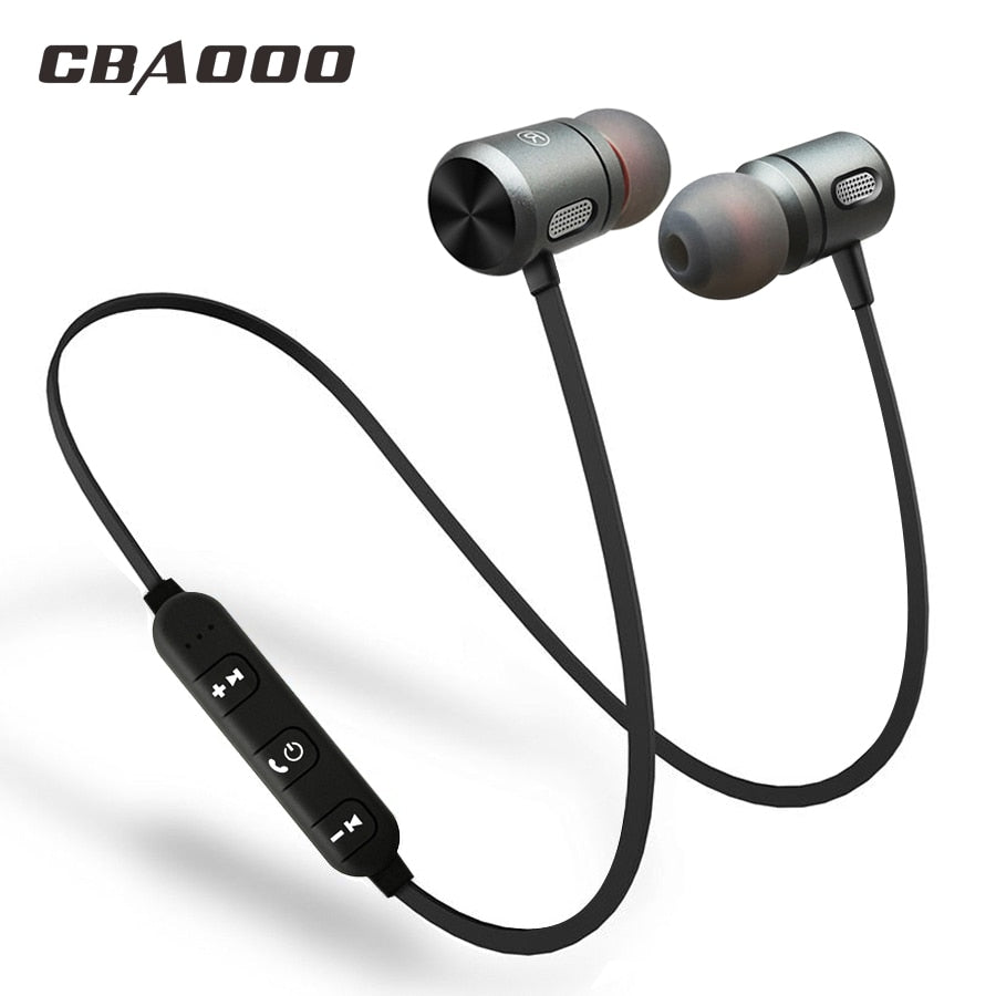 CBAOOO C10 Bluetooth Earphone wireless Headphones Bluetooth sports Running Metal Magnet Headsets