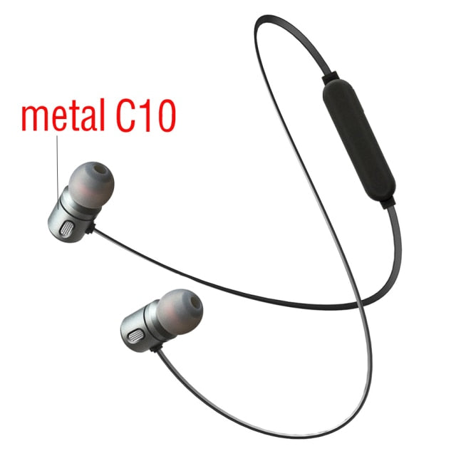 CBAOOO C10 Bluetooth Earphone wireless Headphones Bluetooth sports Running Metal Magnet Headsets