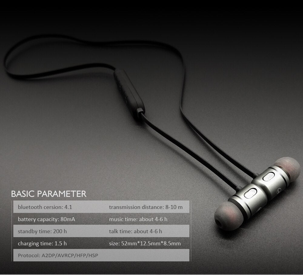 CBAOOO C10 Bluetooth Earphone wireless Headphones Bluetooth sports Running Metal Magnet Headsets