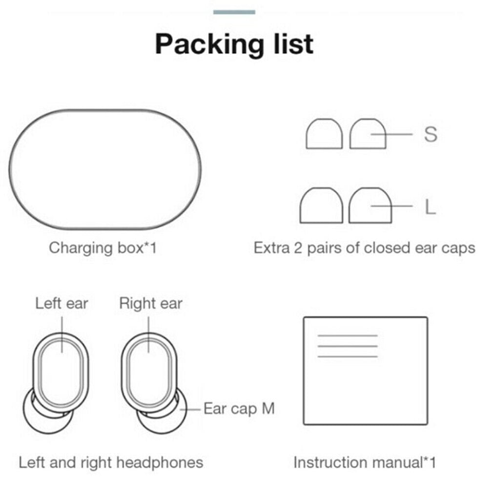 A6S Bluetooth Headsets For Redmi Airdots Wireless Earbuds 5.0 TWS Earphone Noise Cancelling Mic for Xiaomi iPhone Huawei Samsung