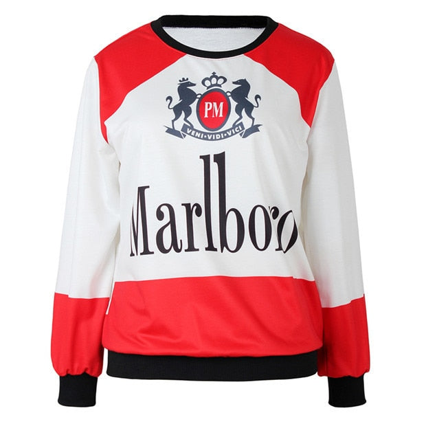 Women Print Moletom Hoodies Sweatshirt