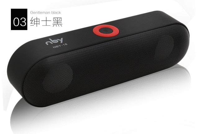 NBY-18 Mini Bluetooth Speaker Portable Wireless Speaker Sound System 3D Stereo Music Surround Support Bluetooth,TF AUX USB