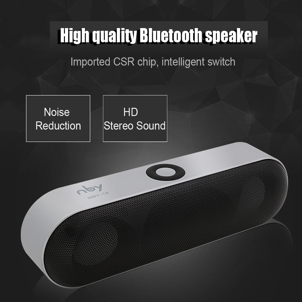 NBY-18 Mini Bluetooth Speaker Portable Wireless Speaker Sound System 3D Stereo Music Surround Support Bluetooth,TF AUX USB